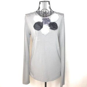 SOFIA RYE Gray Crew Neck Long Sleeve Knit